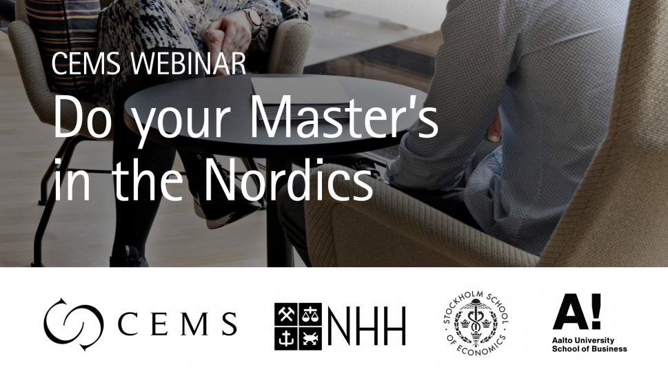 CEMS webinar Do your Master's in the Nordics